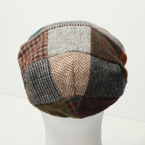 L.L.Bean Hat Cap Fitted Mens Medium Multi Tweed Patchwork Hanna Hats Ireland - Picture 4 of 10